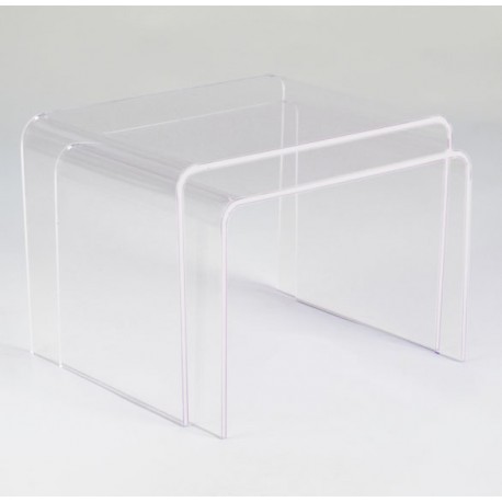 Table basses Gigogne en plexiglas transparent